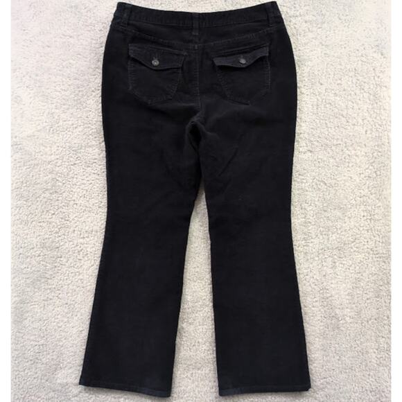 St. John's Bay Women's Corduroy Pants 14P Petite Bootcut Navy Blue Casual Fall - Picture 9 of 10